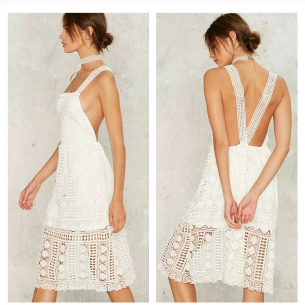 NWT:  White adorable reverse dress